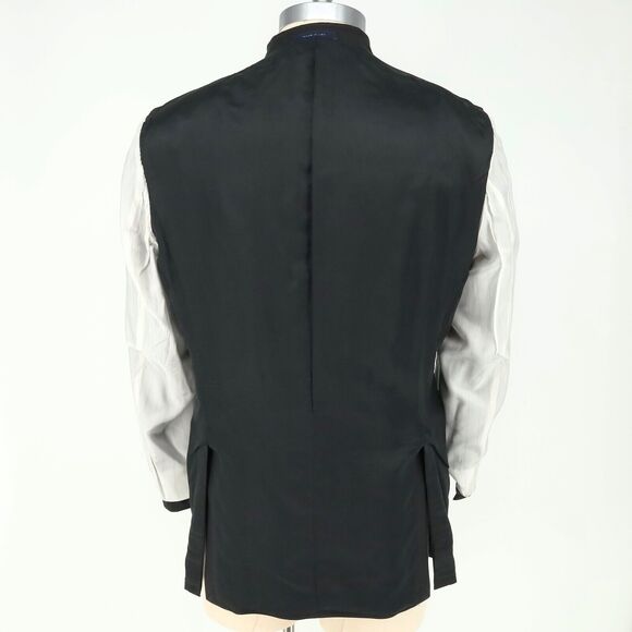 Joseph Abboud Sport Coat Mens 44R Black Wool Jacket Loro Piana Super 120s Blazer - Picture 14 of 16